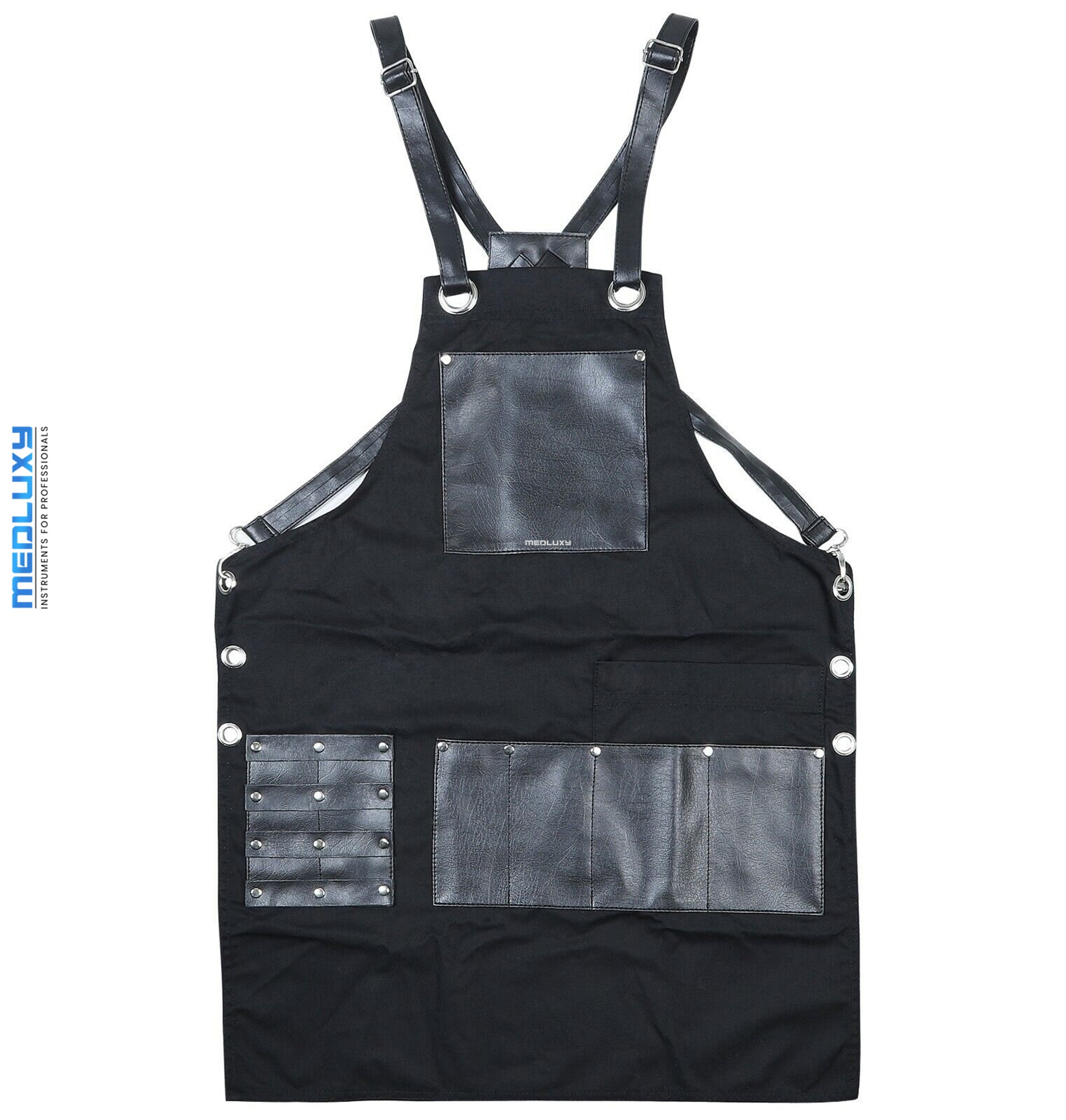 Medluxy - Kappersschort - 8 vakken - Denimstof stijl - PU-leer - verstelbaar
